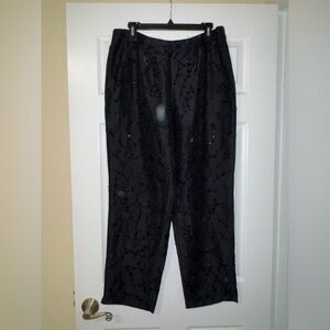 Beaded Black British Khaki Pants